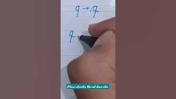 how to write small letters q in cursive handwriting | english handwriting