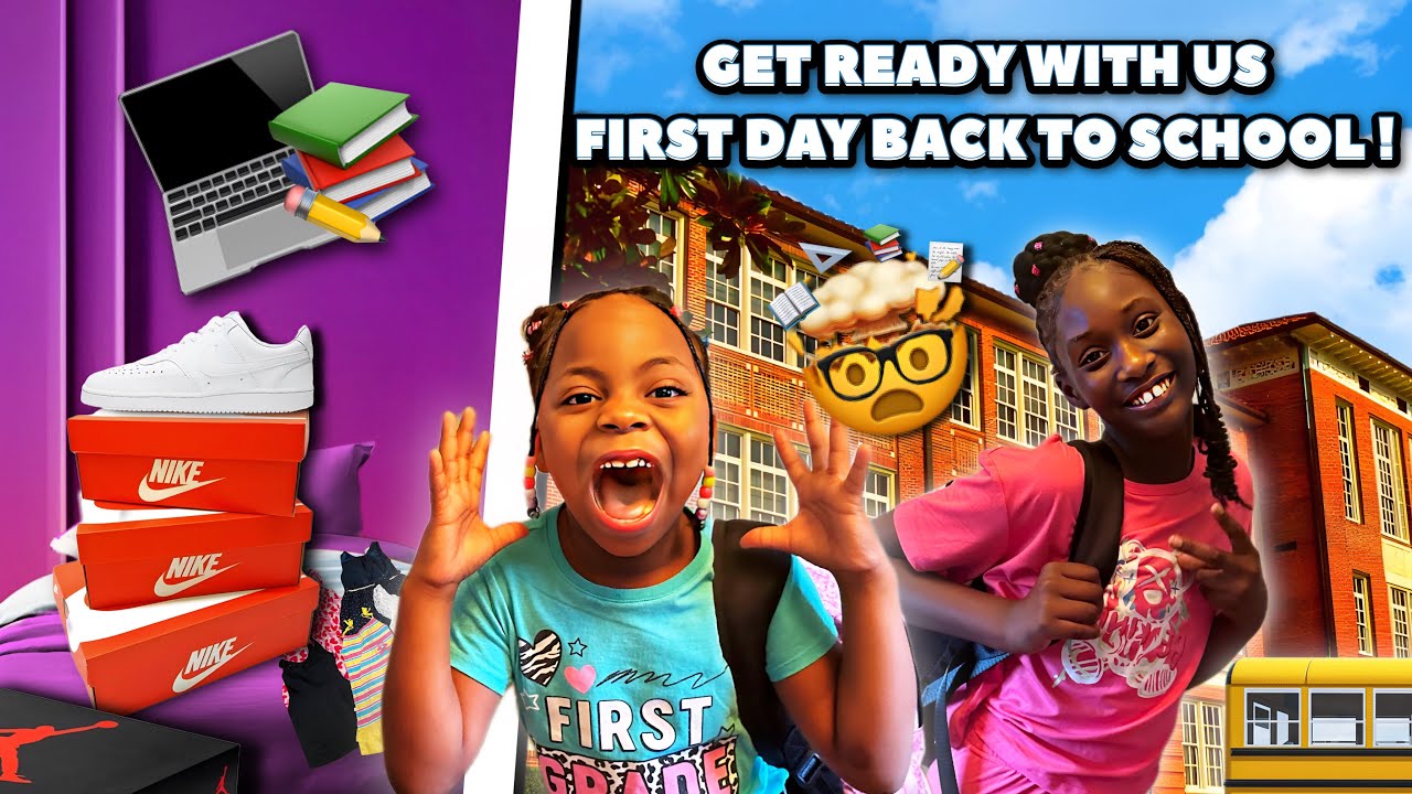 GET READY WITH US FOR OUR FIRST DAY BACK TO SCHOOL ️📓NIGHT AND MORNING ...