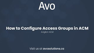 How to Configure Access Groups in ACM