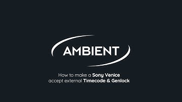 External Timecode and Genlock on Sony Venice