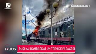 Ruşii au bombardat un tren de pasageri în Ucraina. Zelensky: &quot;Atac sălbatic&quot;