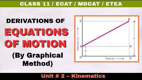 Equations of motion by graphical method - Unit 2 Kinematics - Class 11 Physics- #TP11 22