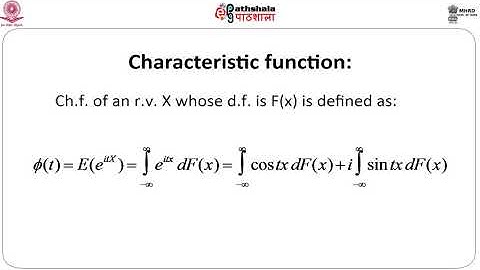 M-26. Characteristic function I