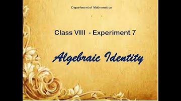 Algebraic Identity ( a + b ) ^ 2 , Activity Verification