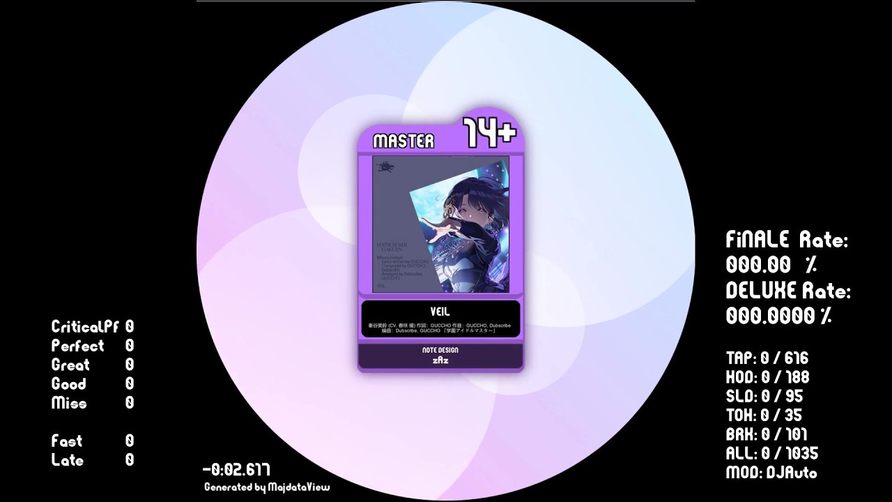 HATSUBOSHI GAKUEN Pack 魔王 ] VEIL [ maimai 創作譜面 MASTER 14+ DX