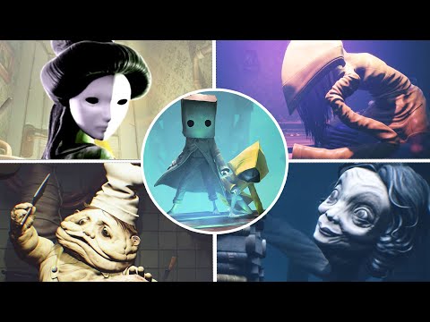 Little Nightmares 1 & 2 All Bosses Fight (No Damage)