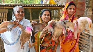 মাটির হাড়িতে বাটা মশলায় পাতি হাঁসের রান্না | Duck curry in Mud Pot | Duck handi recipe village style