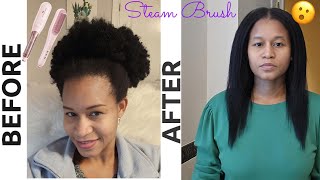 I Tried A Steam Hair Straightening Brush On My 4C Natural Hair