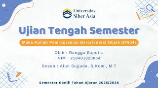 Memahami Pemrograman Berorientasi Objek di Java - Aplikasi Bank Account - UTS PJJ Informatika UNSIA Wealth