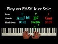 EASY JAZZ PIANO IMPROVISATION (2-5-1 in minor)