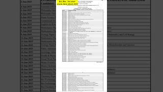 BA./Bsc 1st year exam date sheet 2025 for distance and private students #kuk #ba1styear #mdu#ba1st