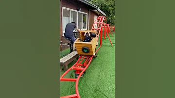 手作りジェットコースターが面白いwww 