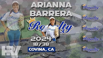 2024 Arianna Barrera First Base and Third Base - (3.8 GPA) Softball Recruiting Skills Video- Royalty