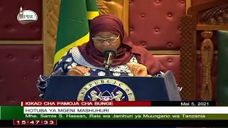 RAIS SAMIA SULUHU HASSAN ANAHUTUBIA BUNGE LA SENETI NA BUNGE  LA KENYA.