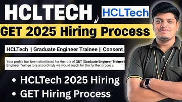 🔥HCLTech Finally GET 2025 Hiring Process Started | One Time Application | HCLTech 2025 Hiring