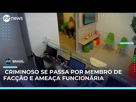Video criminoso-se-passa-por-membro-de-faccao-e-ameaca-funcionaria-de-clinica-em-brasilia-sbt-brasil