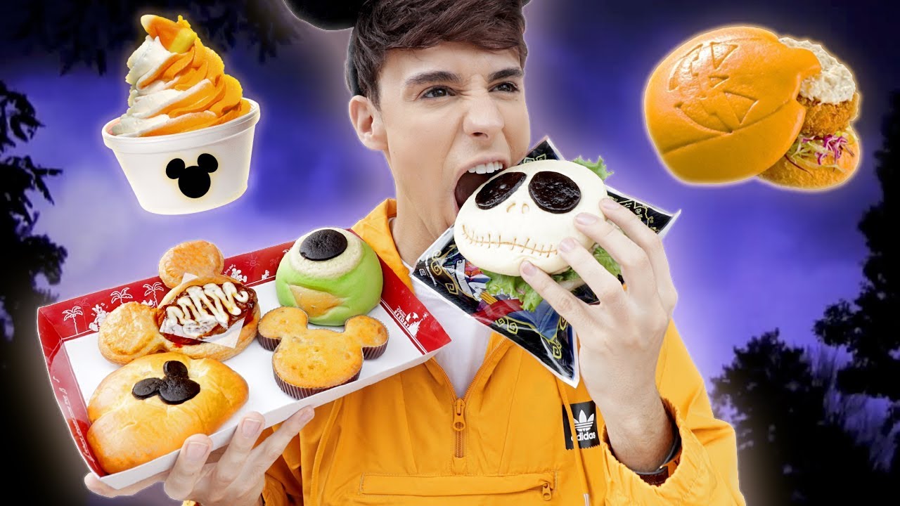 i only ate DISNEYLAND HALLOWEEN foods for 24 hours in JAPAN | Raphael Gomes