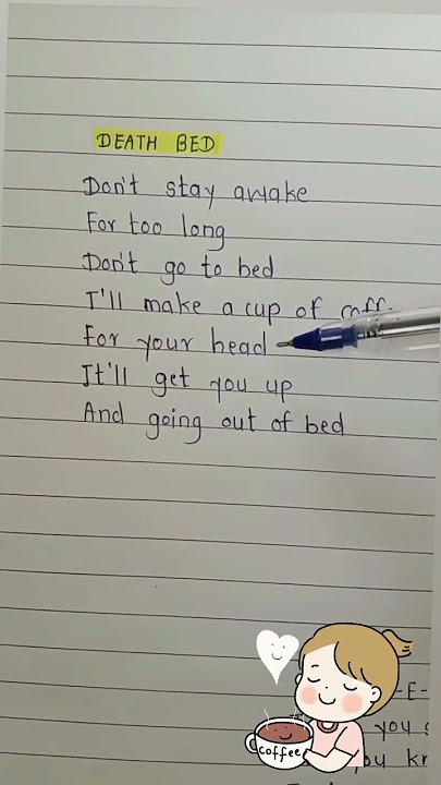Death Bed 🌼 ~ Song by Powfu #songlyrics
