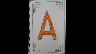 Letter A ..Learn English letters||تلوين حرف A ..تعلم الحروف الإنجليزيه