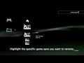PS3: How to Manage and Delete Game Save Files
