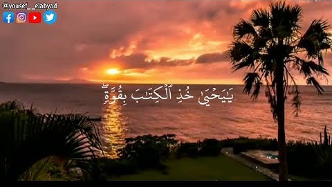 ﴿ يايحيي خذ الكتاب بقوة وءاتينه الحكم صبيا ﴾ سورة مريم الآيه 12 / القارئ ياسر الدوسري
