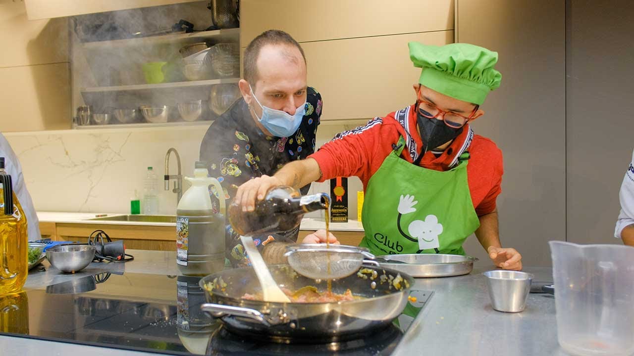 Arroz de calabaza, longaniza y emulsión de curcubitácea