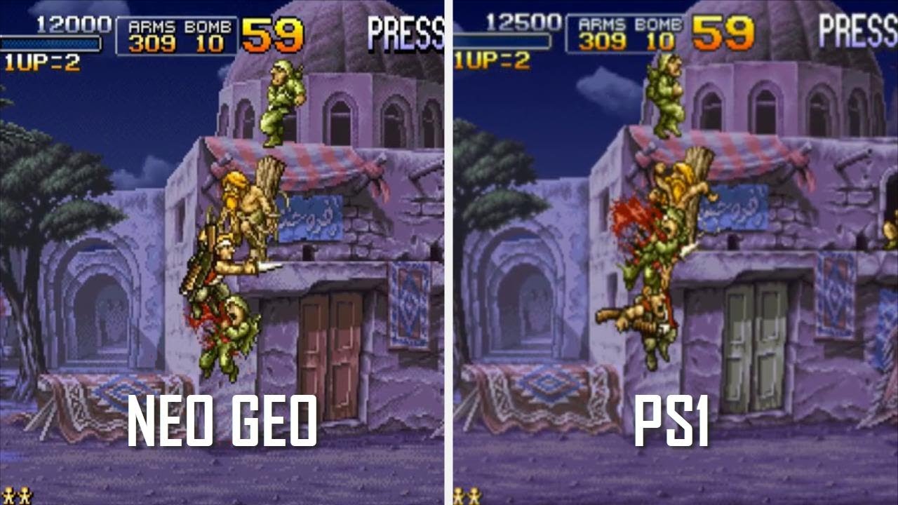 Metal Slug X Neo Geo VS PS1 YouTube
