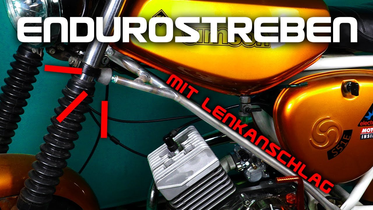 Endurostrebe mit Lenkanschlag - Mehr Stabilität und Tank-Schutz für deine Simson