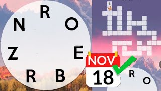 WORDSCAPES DAILY PUZZLE TODAY November 18 answers cheats cheat Answers