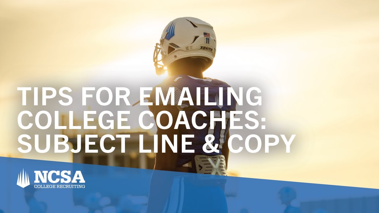 How to email college coaches | Sample emails