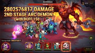 2.8 BILLION DAMAGE! 🔥 Archdemon Stage 2 Guide with 150 Buffs | Hero Wars