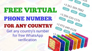 How To Get FREE Virtual Phone Number Of Any Country For WhatsApp Verification 2023