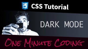 DARK MODE in CSS (in 1 minute)
