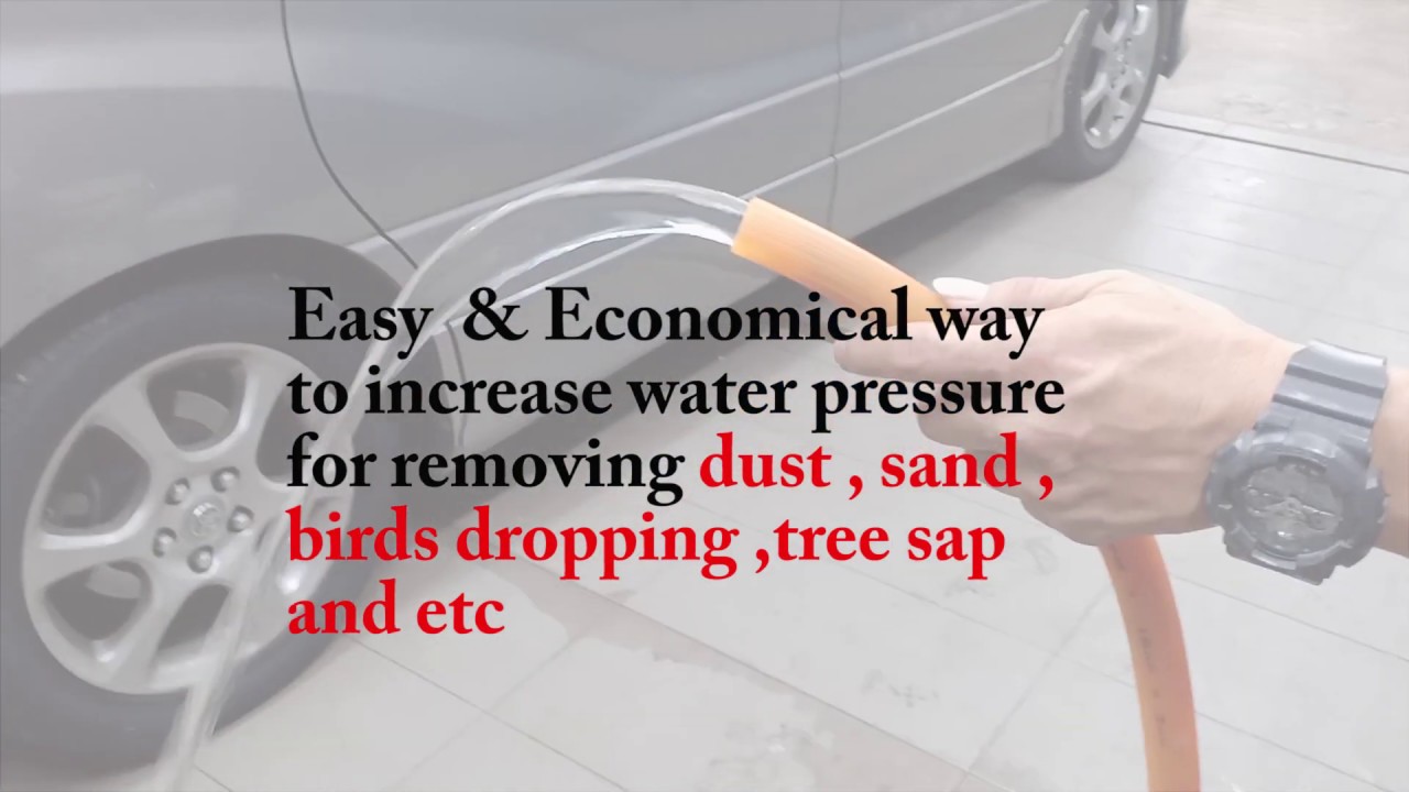 How to Increase hose's water pressure for car wash during MCO period