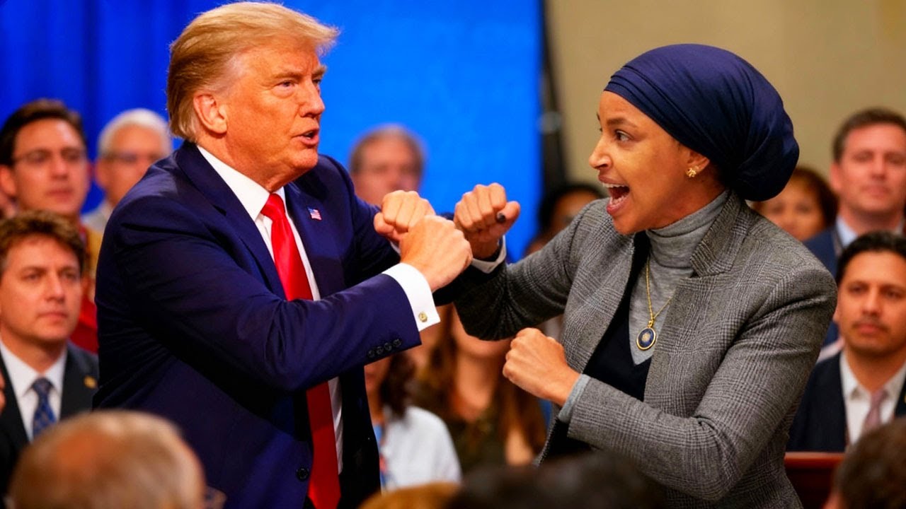 СРОЧНЫЕ НОВОСТИ: прямая борьба Ильхан Омар и Трампа обостряется после того, как Ильхан нападает н...