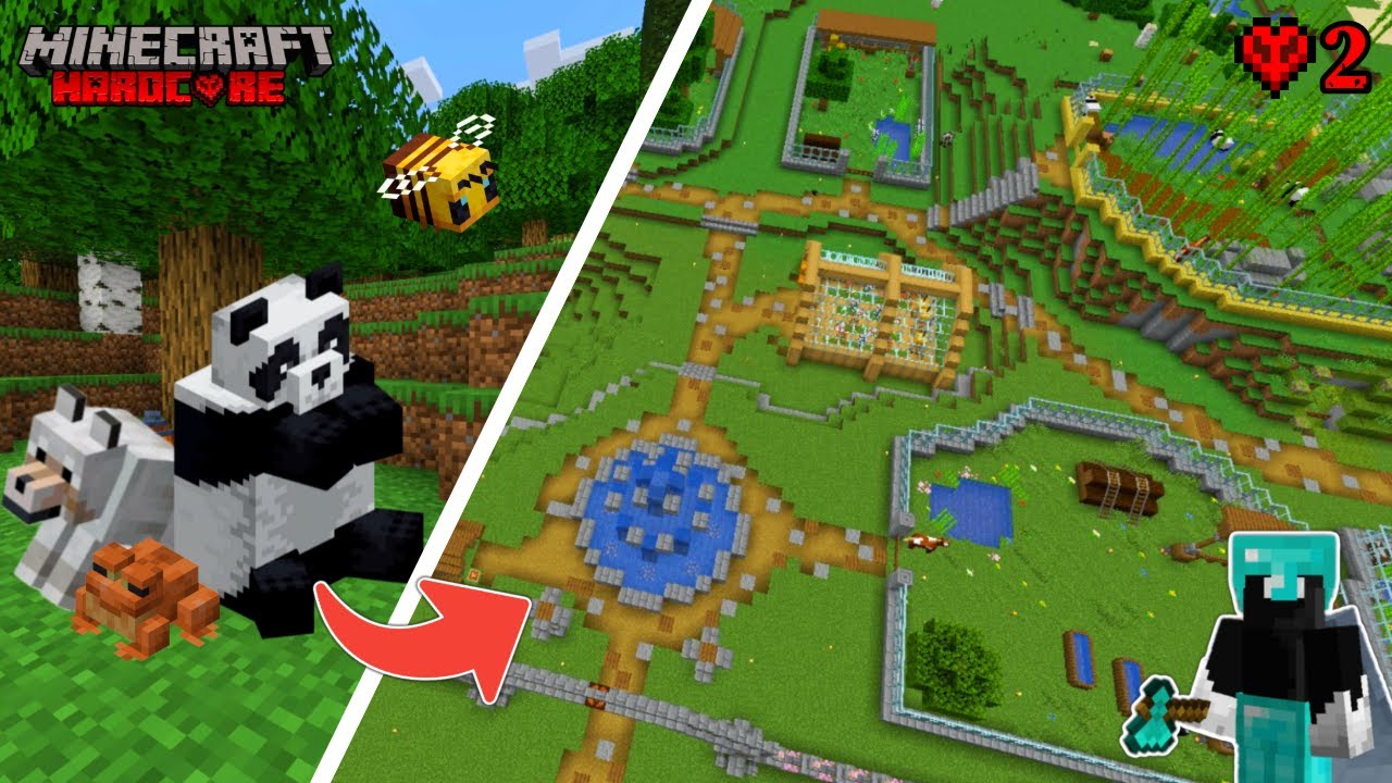 I built a ZOO for every animals in Minecraft | PART - 1 | Hardcore ...