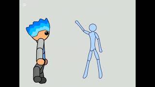 Mavi Saçlı Çocuk Bir Adamla Dövüşüyor