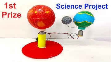 earth and moon rotation working model for science exhibition - solar   eclipse - diy -| DIY pandit