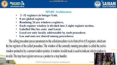 Lecturevideo19_17CS72_module2_SPARC scalar processor_valarmathi.c