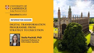 Information session on Cambridge Judge’s Digital Transformation programme