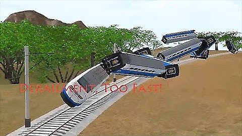 Train Sim - India Using TGV Duplex Got Derailment Because Too Fast
