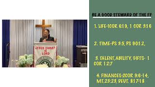 Stewardship - Ptr. Evelyn Agustin