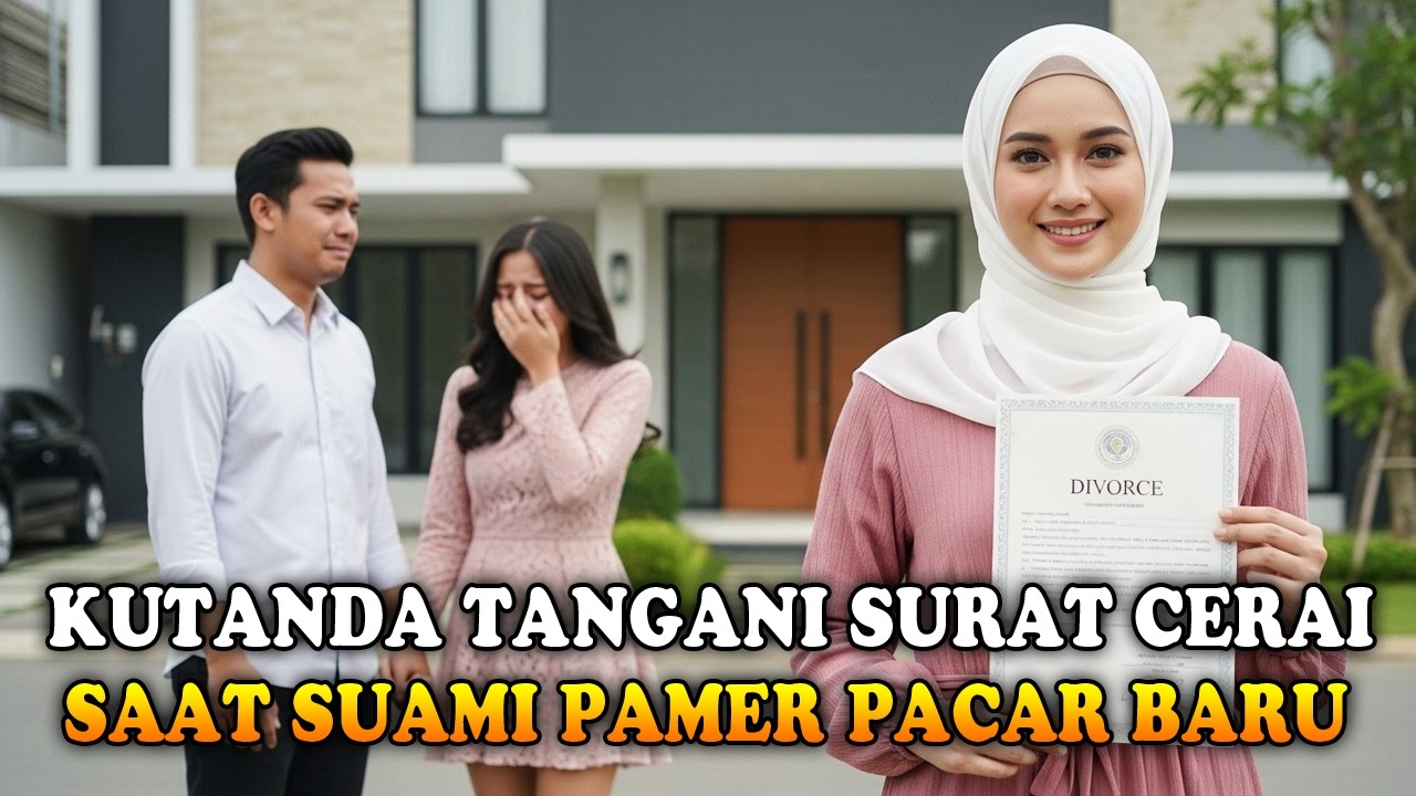 KUTANDATANGANI SURAT CERAI DENGAN SENYUMAN SAAT SUAMI PAMER KEKASIH BARUNYA! LALU KUUSIR DARI RUMAH