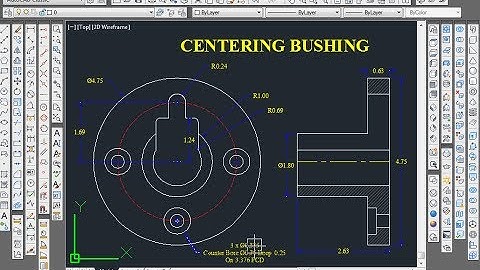 How to draw centering bushing in auto cad EXERCISE # 18