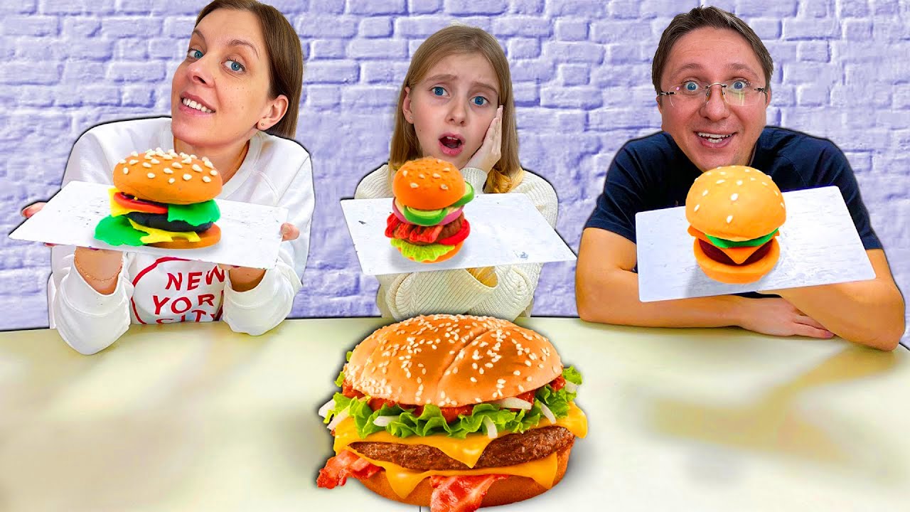 🤯 REAL versus PLASTILINĂ 😂 Challenge cu Mâncare 🥣