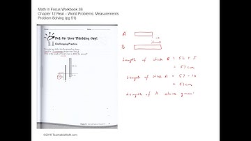 MIF Workbook 3B Solutions Chapter 12 Real–World Problems Measurements Problem Solving (pg 51-52)