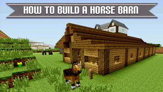 Minecraft Xbox & Playstation: How To Build A Cool Survival Horse Barn Simple & Easy Tutorial