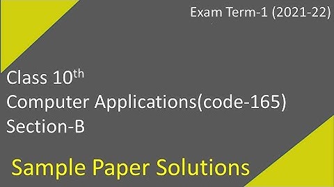 class 10 computer cbse  sample paper with solutions 2021-22 term 1 exam | hindi