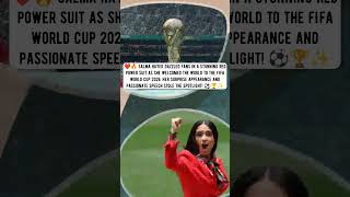 ❤️🔥Salma Hayek Stuns in Fiery Red Suit at World Cup Opening Ceremony ⚽