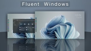 fluent windows  | no rainmeter  | no custom theme  | make windows look awesome | acrylic theme.